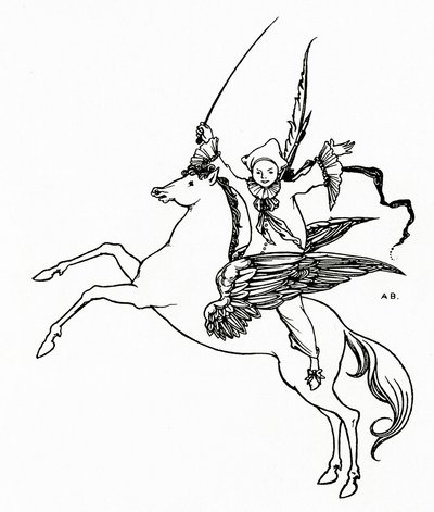 Puck na Pegazie, 1894 autorstwa Aubrey Beardsley