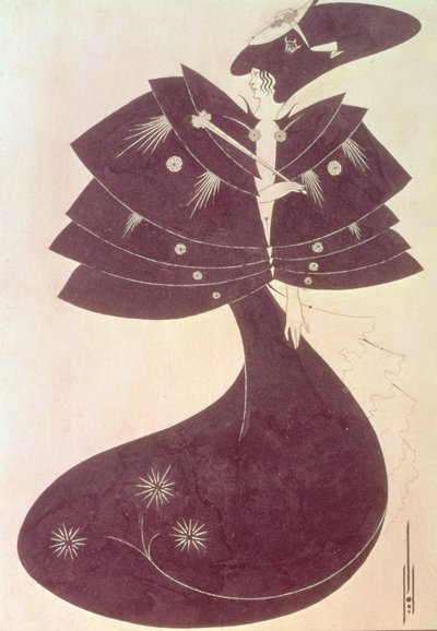 Czarna peleryna, ilustracja do angielskiego wydania sztuki Oscara Wilde