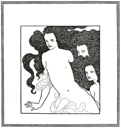 Komedia Złota Renu, strona tytułowa 1872 autorstwa Aubrey Beardsley
