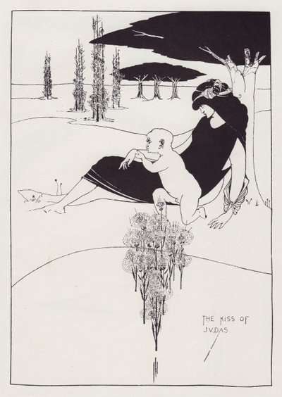 Pocałunek Judasza, 1893. autorstwa Aubrey Beardsley