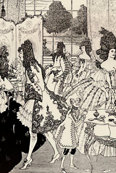 Gwałt na śluzie. Aleksander Papież. Rysunek piórkiem, 1896, 1923 autorstwa Aubrey Beardsley
