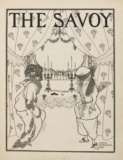 Strona tytułowa nr 1 „Savoy” z księgi pięćdziesięciu rysunków autorstwa Aubrey Beardsley