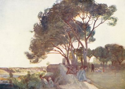 Rzym: Z Porta Asinaria (kolorowa litografia) autorstwa Aubrey Waterfield