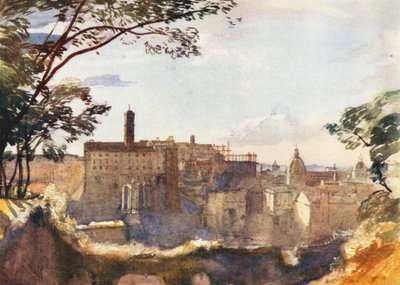 Rzym: Kapitol z Palatynu (kolorowa litografia) autorstwa Aubrey Waterfield
