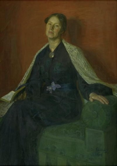 Portret damy autorstwa August Eiebakke