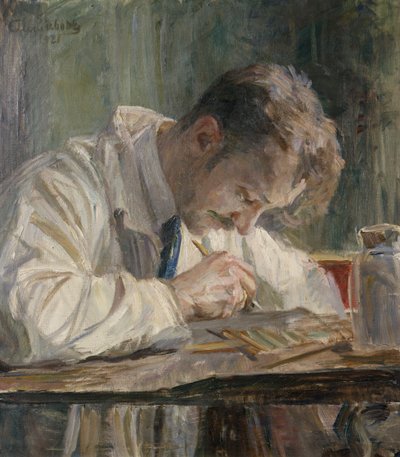 Malarz porcelany autorstwa August Eiebakke
