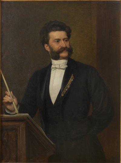Portret Johanna Straussa 1825-1899, 1888. autorstwa August Eisenmenger