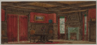 Rendering do wystroju wnętrz, ok. 1880-1900. autorstwa August Frederick Biehle