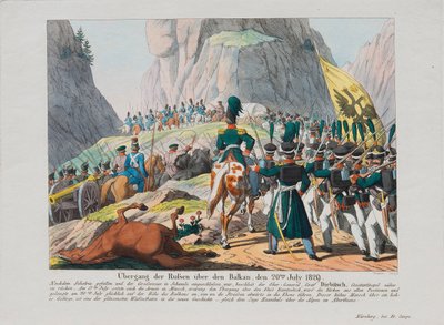 Armia grafa Iwana Iwanowicza Diebitscha przechodząca przez Bałkany, ok. 1930 r. 1830 autorstwa August Friedrich Andreas Campe