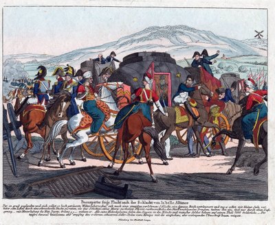Lot Napoleona po bitwie pod Waterloo (1815) - Campe, August Friedrich Andreas (1777-1846) - Akwaforta, akwarela - 21,5x26,3 - Kolekcja prywatna autorstwa August Friedrich Andreas Campe