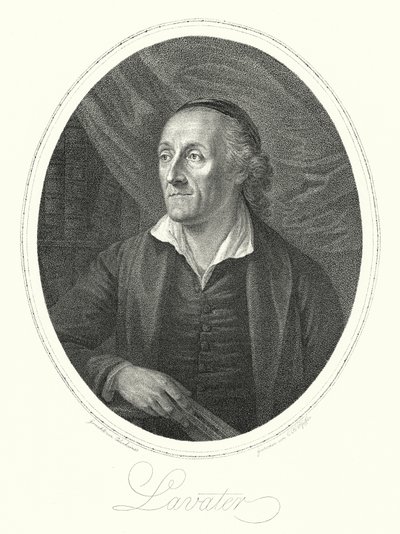 Johann Kaspar Lavater, szwajcarski teolog, autor i fizjonomista (rytownictwo) autorstwa August Friedrich Oelenhainz