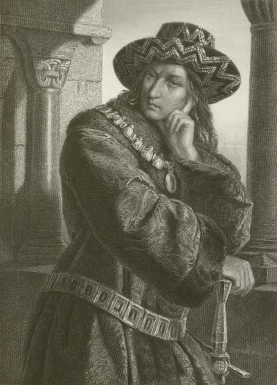Karol VII (grawerowanie) autorstwa August Friedrich Pecht
