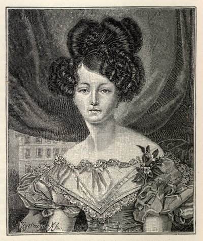Augusta Sachsen-Weimar-Eisenach jako księżna Prus, 1829. autorstwa August Heinrich Ferdinand Tegetmeyer