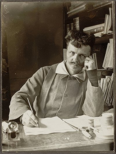 Autoportret. 1886 autorstwa August Johan Strindberg