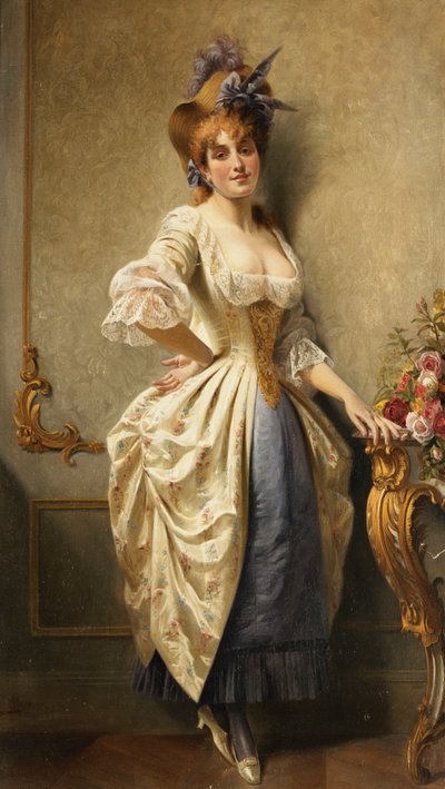 Młoda piękność, 1884 autorstwa August Knoop