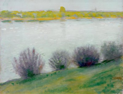 Nad Renem w pobliżu Hersel autorstwa August Macke
