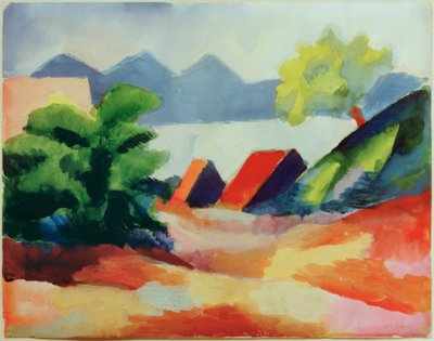 Am Thuner widzę I autorstwa August Macke