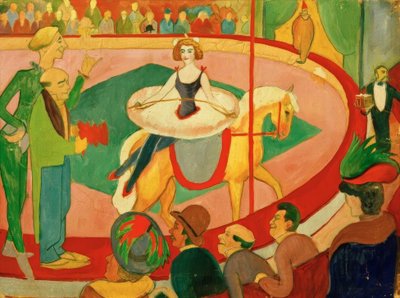 Obraz cyrkowy I: Art rider autorstwa August Macke