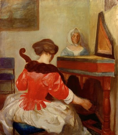 Koncert, kopia wg Gerarda ter Borch autorstwa August Macke