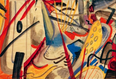 Kompozycja kolorystyczna II autorstwa August Macke