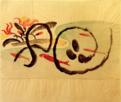Wzór ryby, projekt do haftu autorstwa August Macke