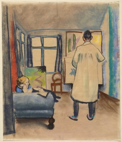 Franz i Maria Marc w pracowni Augusta Macke w Bonn autorstwa August Macke