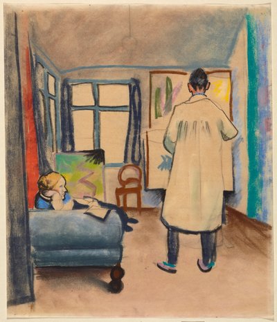 Franz i Maria Marc w pracowni Augusta Mackego w Bonn autorstwa August Macke