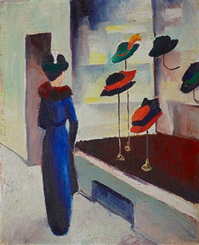 Sklep z kapeluszami autorstwa August Macke