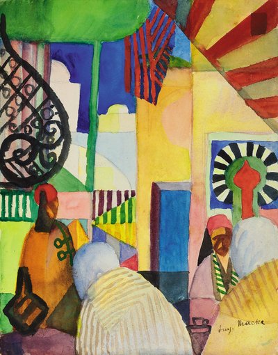 Na bazarze, 1914 autorstwa August Macke