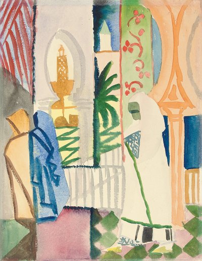 W Sali Świątynnej; In der Tempelhalle, 1914 autorstwa August Macke