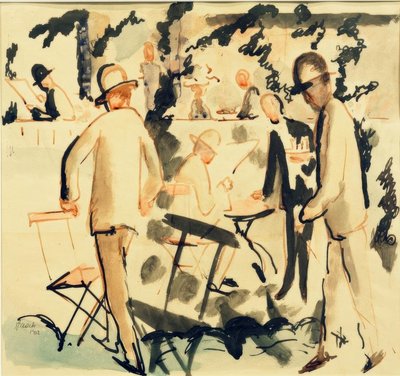 Taras kawiarni autorstwa August Macke