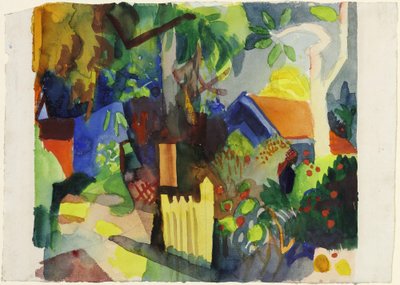 Pejzaż z jasnym drzewem autorstwa August Macke