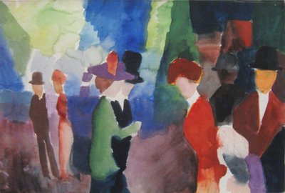 Ludzie, którzy się spotykają autorstwa August Macke