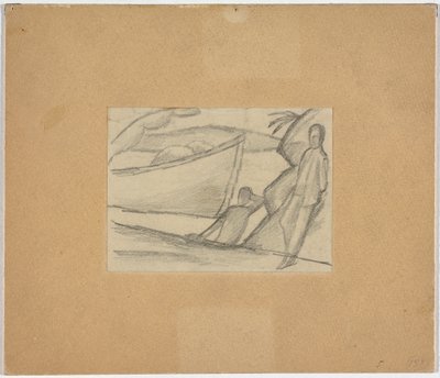 mężczyźni na brzegu autorstwa August Macke