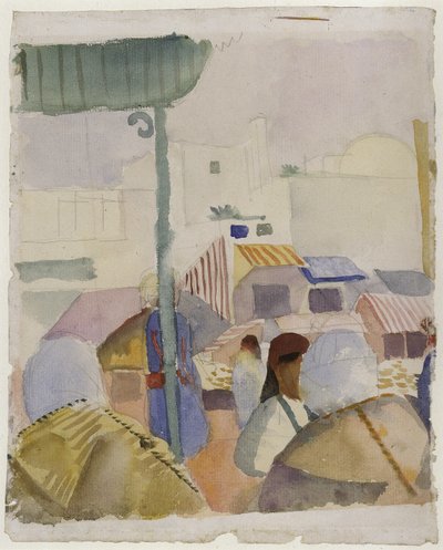 Rynek w Tunisie II autorstwa August Macke