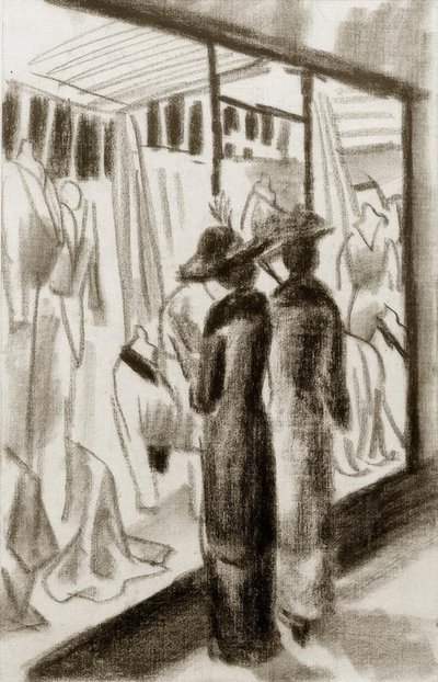 Sklep odzieżowy w pasażu autorstwa August Macke
