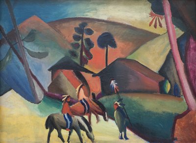 Rdzenni Amerykanie na koniach autorstwa August Macke