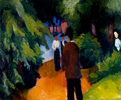 Park ze stawem autorstwa August Macke