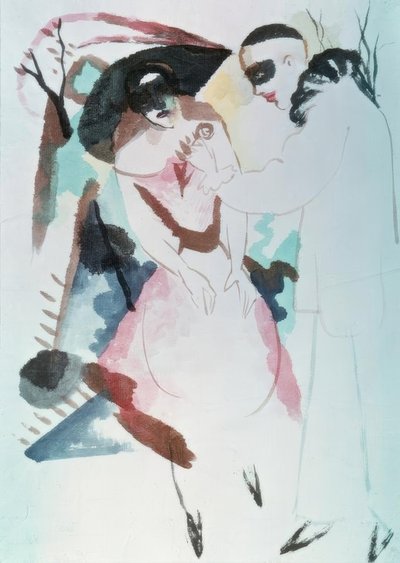 Pierrot i pani autorstwa August Macke