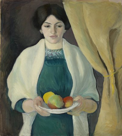 Portret z jabłkami autorstwa August Macke