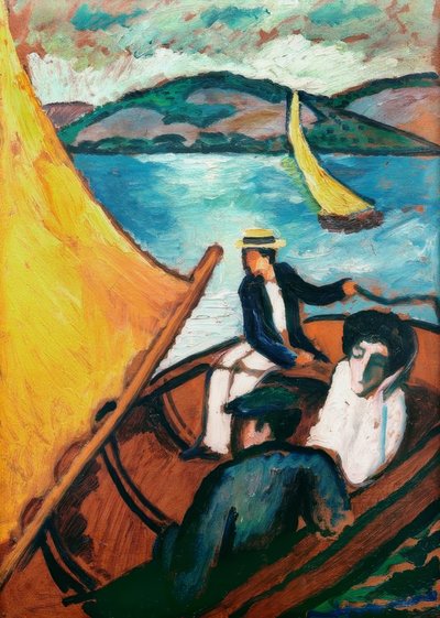 Żaglówka, Tegernsee autorstwa August Macke