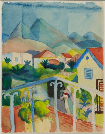 St. Germain koło Tunisu autorstwa August Macke