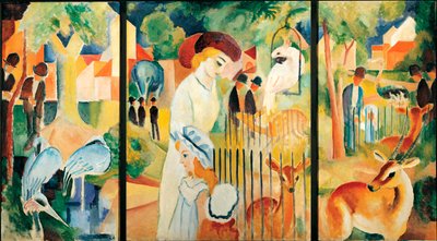 Duży ogród zoologiczny. Malarstwo Augusta Macke (1887-1914) autorstwa August Macke