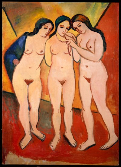 Trzy nagie kobiety autorstwa August Macke