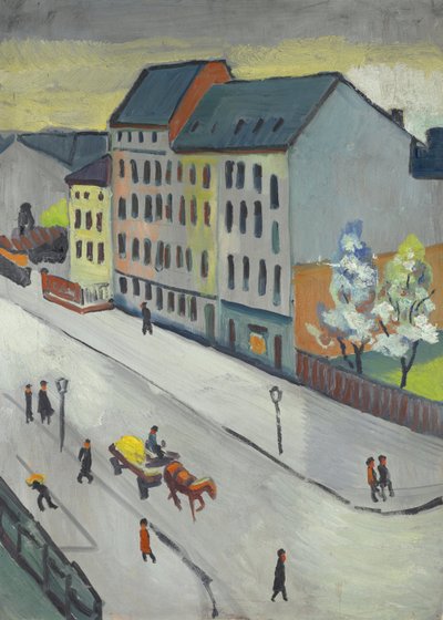 Nasza ulica w kolorze szarym autorstwa August Macke