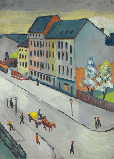 Nasza ulica w szarości autorstwa August Macke