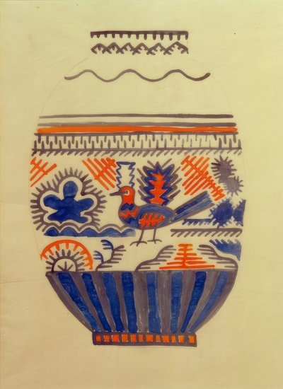 Wazon z ptakiem I autorstwa August Macke