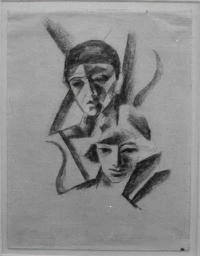 Dwie głowy autorstwa August Macke
