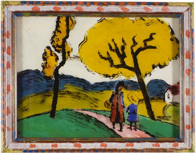 Dwie dziewczęta w pejzażu autorstwa August Macke