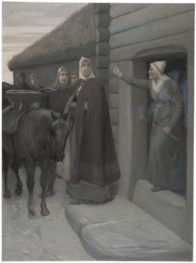 Ilustracja do „Sagi o Njalu” autorstwa August Malmström